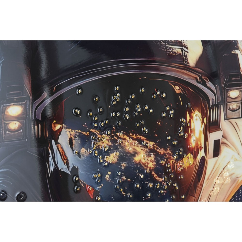 Bild Home ESPRIT Blau Schwarz Moderne Astronaut Lackierung 100 x 4 x 100 cm (2 Stück)