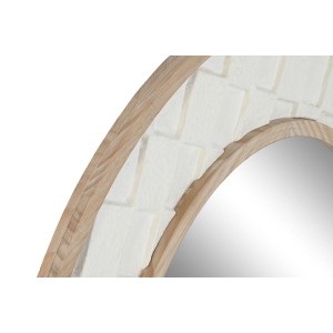 Wall mirror Home ESPRIT White Natural Scandi