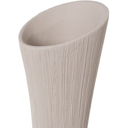 Vase Alexandra House Living Ecru aus Keramik Streifen 21 x 21 x 74 cm