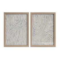 Set of 2 pictures Home ESPRIT Paper Crystal 25 x 2 x 35 cm