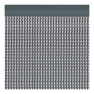 Vorhang Acudam Manacor Türen Silberfarben Außenbereich PVC Aluminium 90 x 210 cm