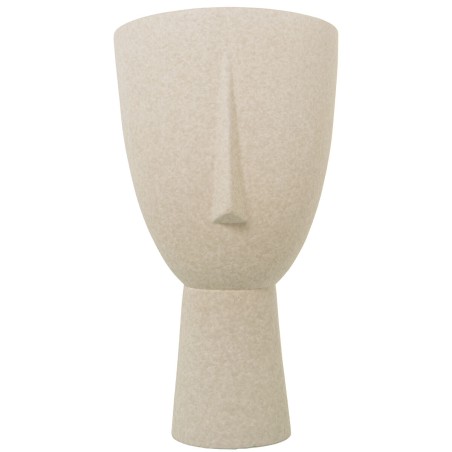 Vase Alexandra House Living Beige Céramique Visage Tacheté 23 x 23 x 43 cm