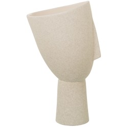 Vase Alexandra House Living Beige Céramique Visage Tacheté 23 x 23 x 43 cm