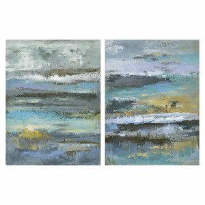 Canvas DKD Home Decor Canvas MDF Wood 60 x 2,5 x 80 cm