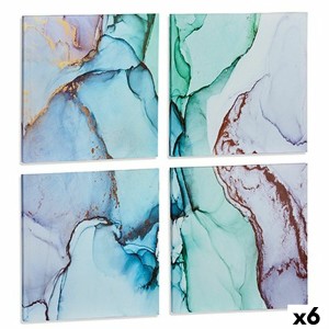 Leinwand Gift Decor PC342108 Leinwand 35 x 7 x 35 cm Marmor Blau