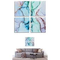 Leinwand Gift Decor PC342108 Leinwand 35 x 7 x 35 cm Marmor Blau