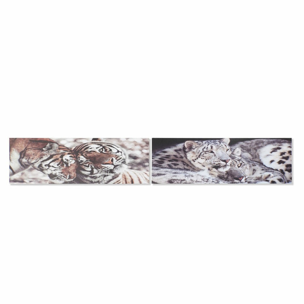 Canvas DKD Home Decor Pinewood Canvas 135 x 2,5 x 45 cm