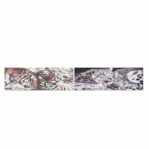 Canvas DKD Home Decor Pinewood Canvas 135 x 2,5 x 45 cm