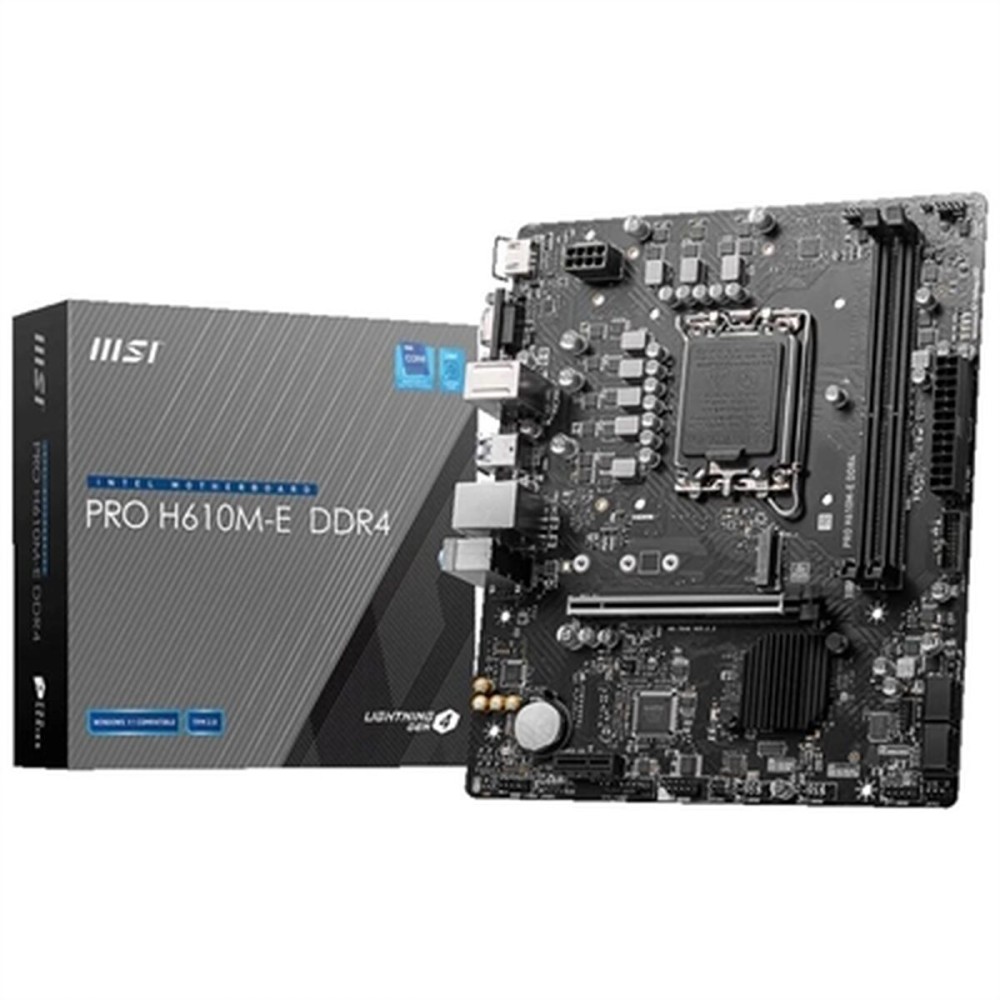 Carte Mère MSI PRO H610M-E DDR4 LGA 1700 H610 INTEL H610 DDR4 mATX