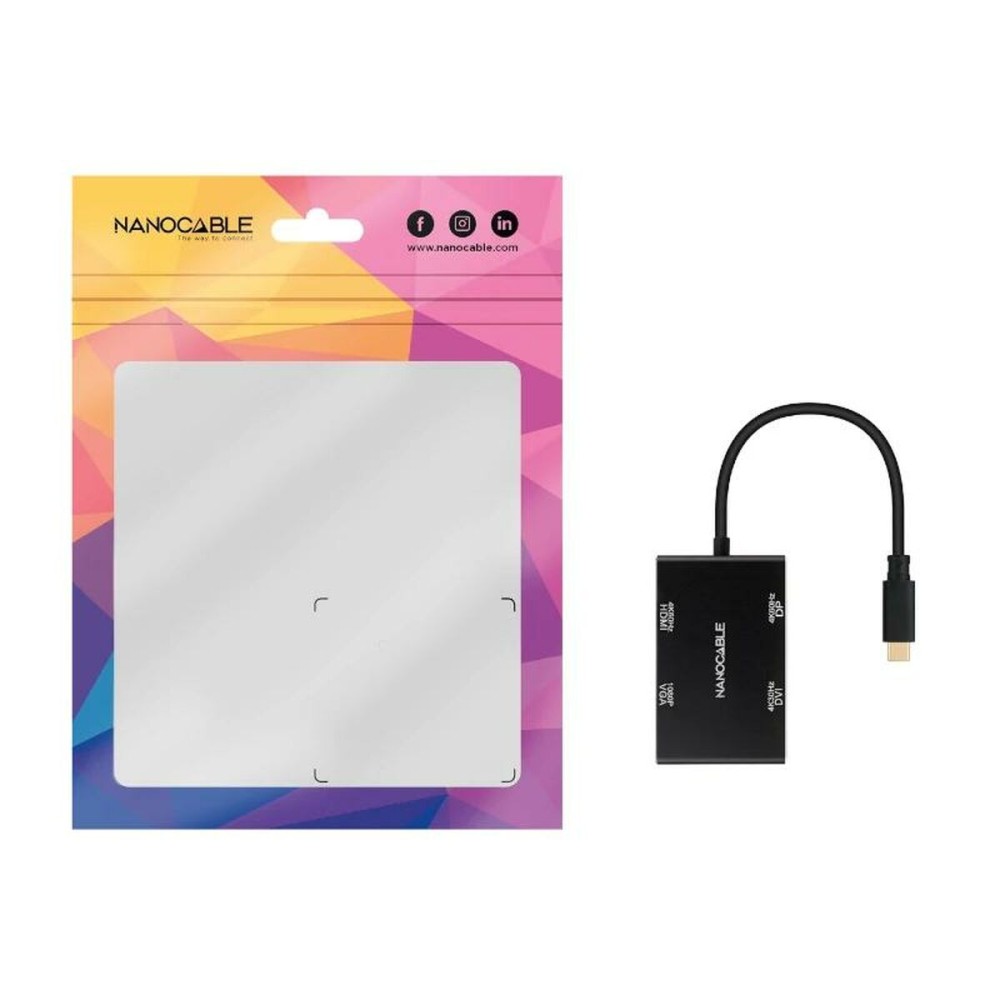 Hub USB-C NANOCABLE 10.16.4307 Schwarz