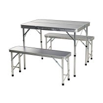 Tisch-Set mit 2 Stühlen Redcliffs 90 x 60 x 70 cm Grau (3 Stücke)