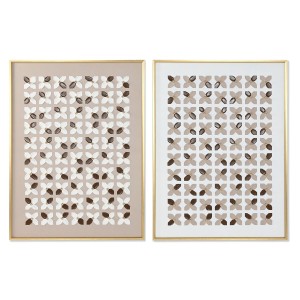 Painting Home ESPRIT White Beige Golden Modern Urban 90 x 3,5 x 120 cm (2 Units)