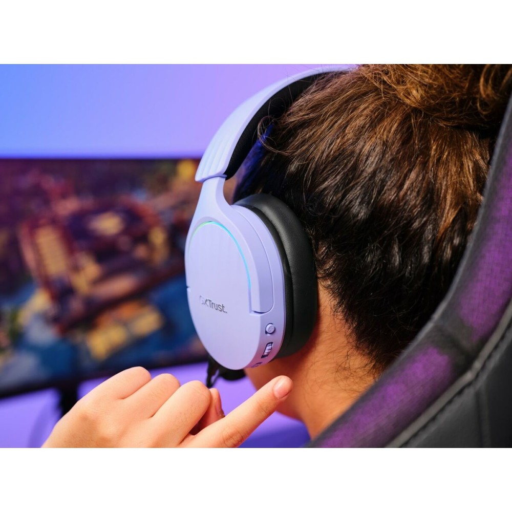 Casques avec Micro Gaming Trust 25305 Noir Multicouleur Pourpre
