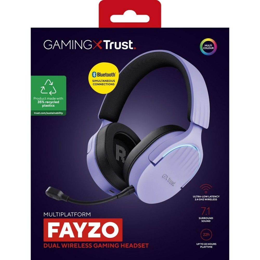 Casques avec Micro Gaming Trust 25305 Noir Multicouleur Pourpre