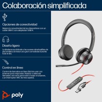 Headphones with Microphone Poly 8X225AA Black