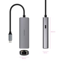 Hub USB NANOCABLE 10.16.4603 Grau 100 W