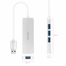 Hub USB NANOCABLE 10.16.4602 Silberfarben