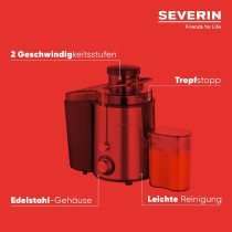 Centrifugeuse Severin ES 3566 Noir Acier 400 W 1,5 L