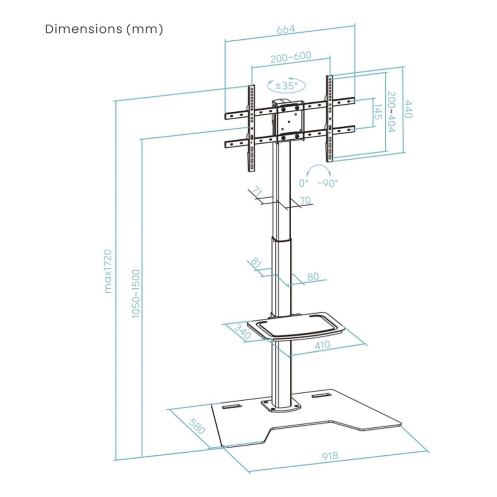 TV Mount TooQ FS2284M-B 70" 37" 70 Kg