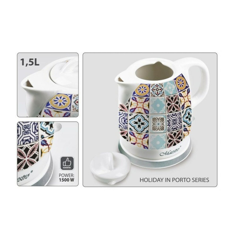 Bouilloire Feel Maestro MR-066-PORTO Blanc Céramique 1500 W 1,5 L