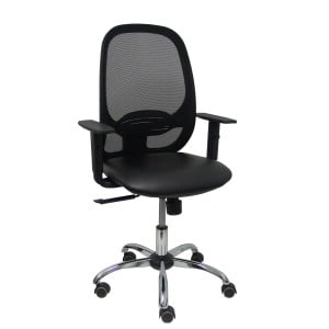 Chaise de Bureau Piqueras y Crespo 10CCRRN Noir Avec accoudoirs