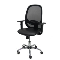 Chaise de Bureau Piqueras y Crespo 10CCRRN Noir Avec accoudoirs