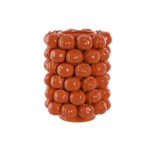 Vase Home ESPRIT Orange aus Keramik Steingut Tropical 25 x 25 x 30 cm