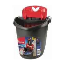 Mop with Dual Action Bucket Vileda Ultramax Mop Set Black Red Microfibres