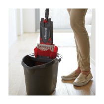 Mop with Dual Action Bucket Vileda Ultramax Mop Set Black Red Microfibres