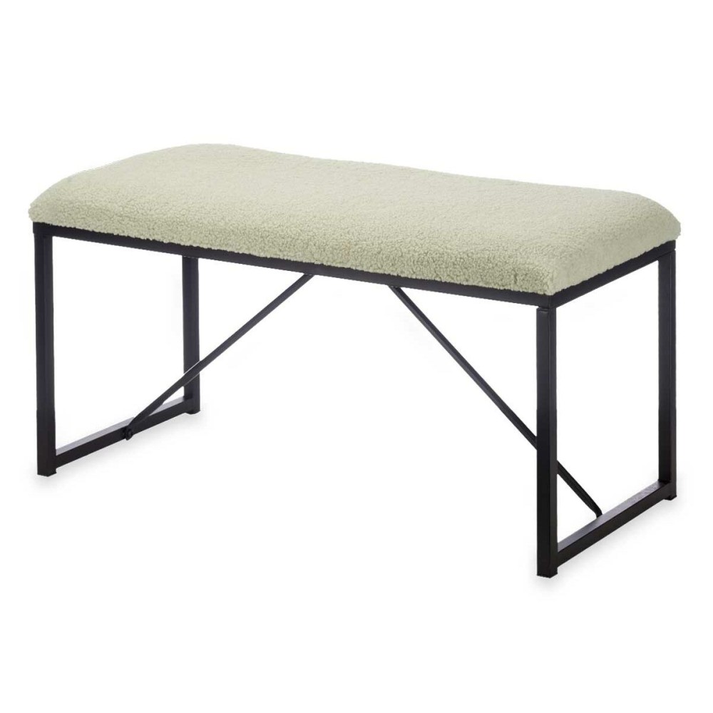 Banc Gift Decor TR23063-3 Vert Métal Tissu 81 x 42 x 38 cm