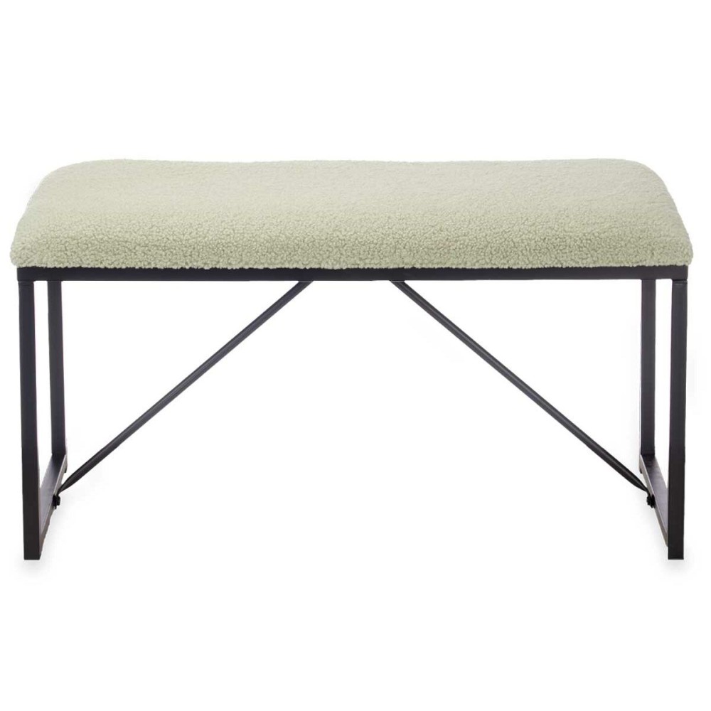 Bench Gift Decor TR23063-3 Green Metal Cloth 81 x 42 x 38 cm