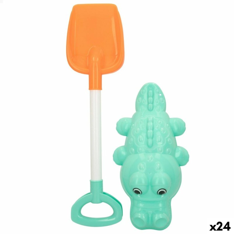 Strandspielzeuge-Set Colorbaby 2 Stücke Krokodil Schaufel Polypropylen (24 Stück)