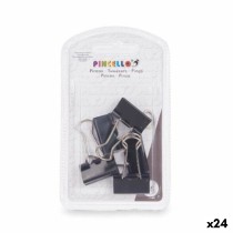 Clamps Pincello 391 Black Metal Clip Medium (24 Units)