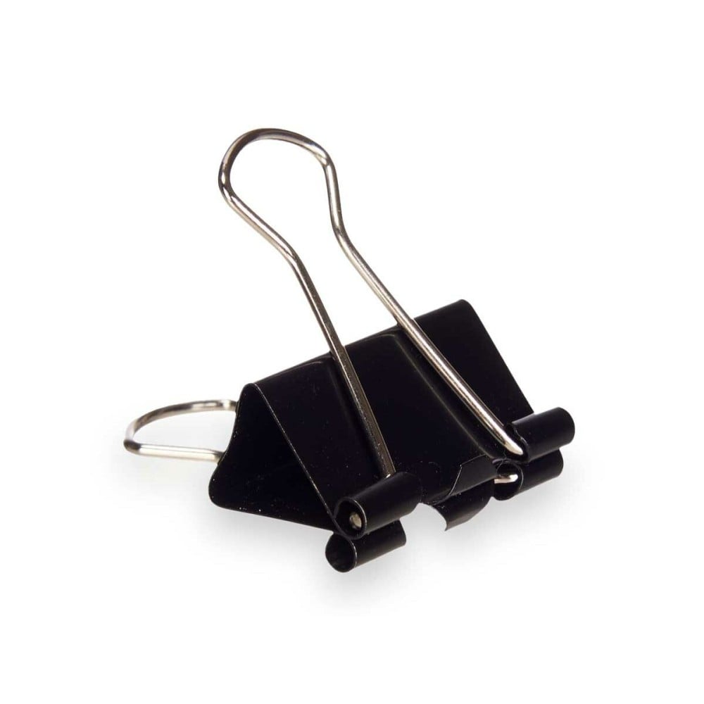 Pinces de serrage Pincello 391 Noir Métal Trombone Moyen (24 Unités)
