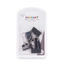 Clamps Pincello 391 Black Metal Clip Medium (24 Units)
