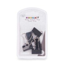 Pinces de serrage Pincello 391 Noir Métal Trombone Moyen (24 Unités)