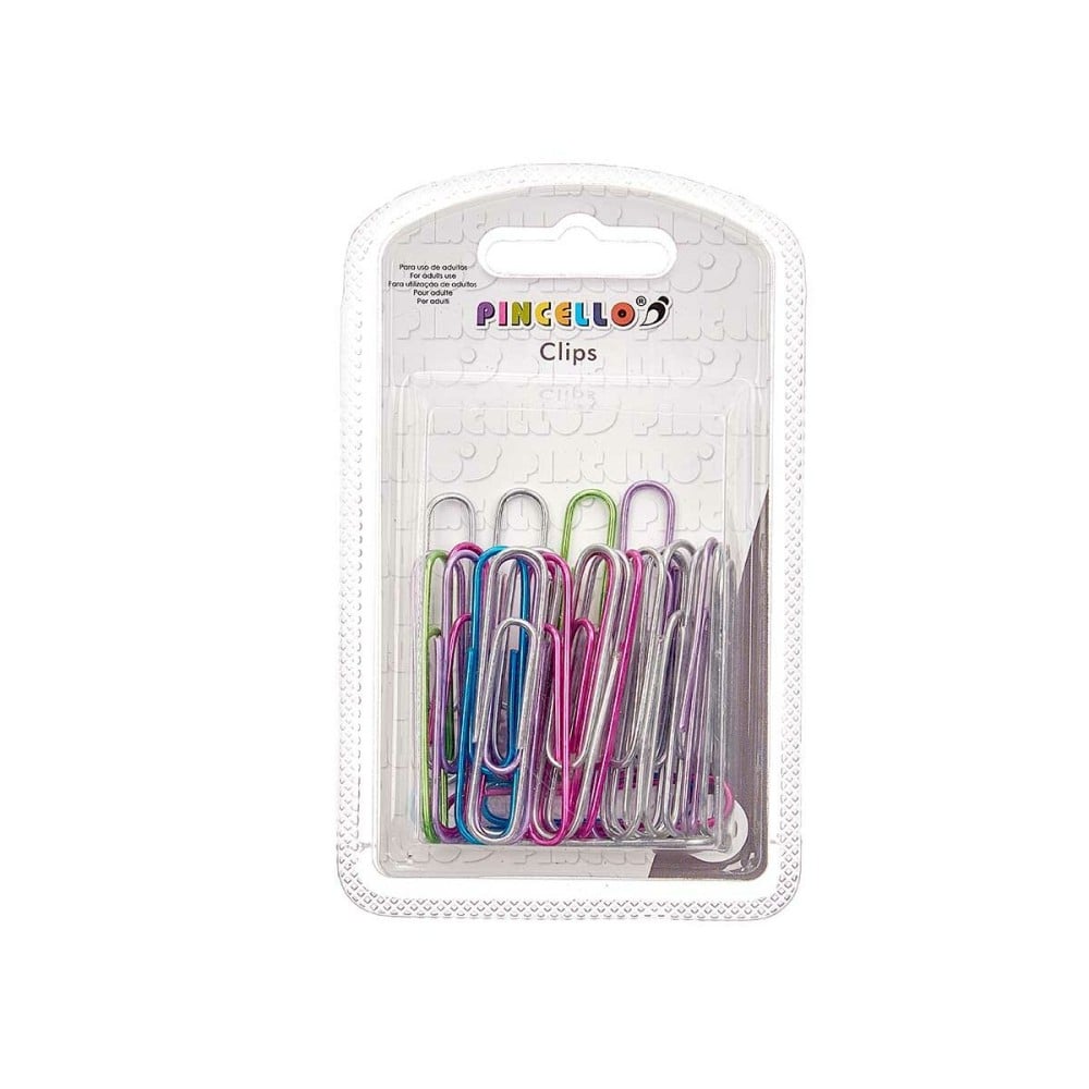 Trombones Pincello 386 Multicouleur Métal Grand (24 Unités)