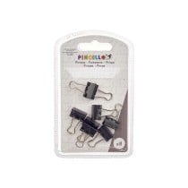 Pinces de serrage Pincello 390 Noir Métal Trombone Petit (24 Unités)