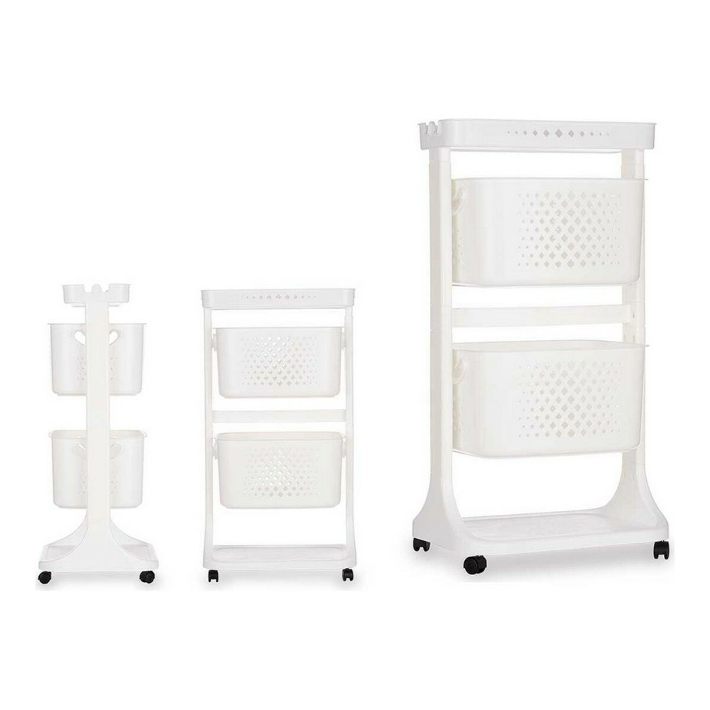 Vegetable trolley Kinvara TP-747-1 White polypropylene Plastic 33 x 83,5 x 42 cm