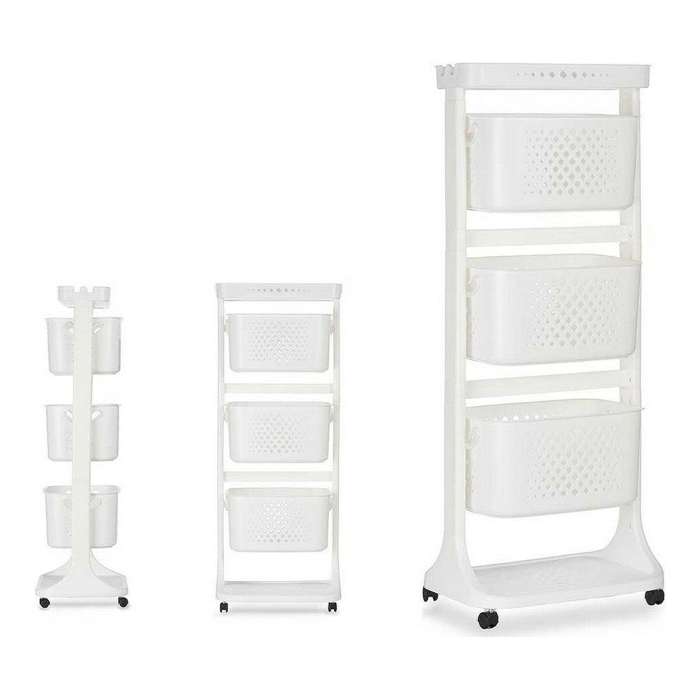 Vegetable trolley Kinvara TP-749 White polypropylene Plastic 33 x 112 x 41 cm