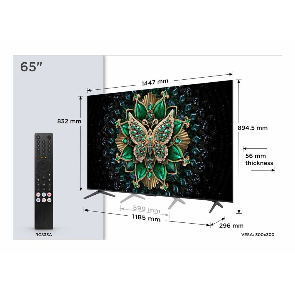TV intelligente TCL 65C6K 4K Ultra HD 65" HDR QLED