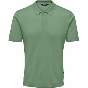 Herren Kurzarm-Poloshirt Only & Sons Onswyler Life Reg 14 Ss Knit grün