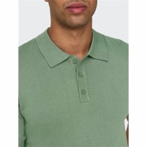 Polo à manches courtes homme Only & Sons Onswyler Life Reg 14 Ss Knit Vert