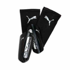 Football Shinguards Puma Ultra Light Sleeve Black