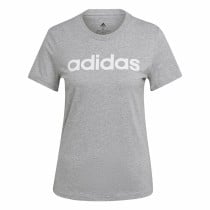 Damen Kurzarm-T-Shirt Adidas Essentials Logo Mujer Hellgrau (L)