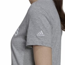 Damen Kurzarm-T-Shirt Adidas Essentials Logo Mujer Hellgrau (L)