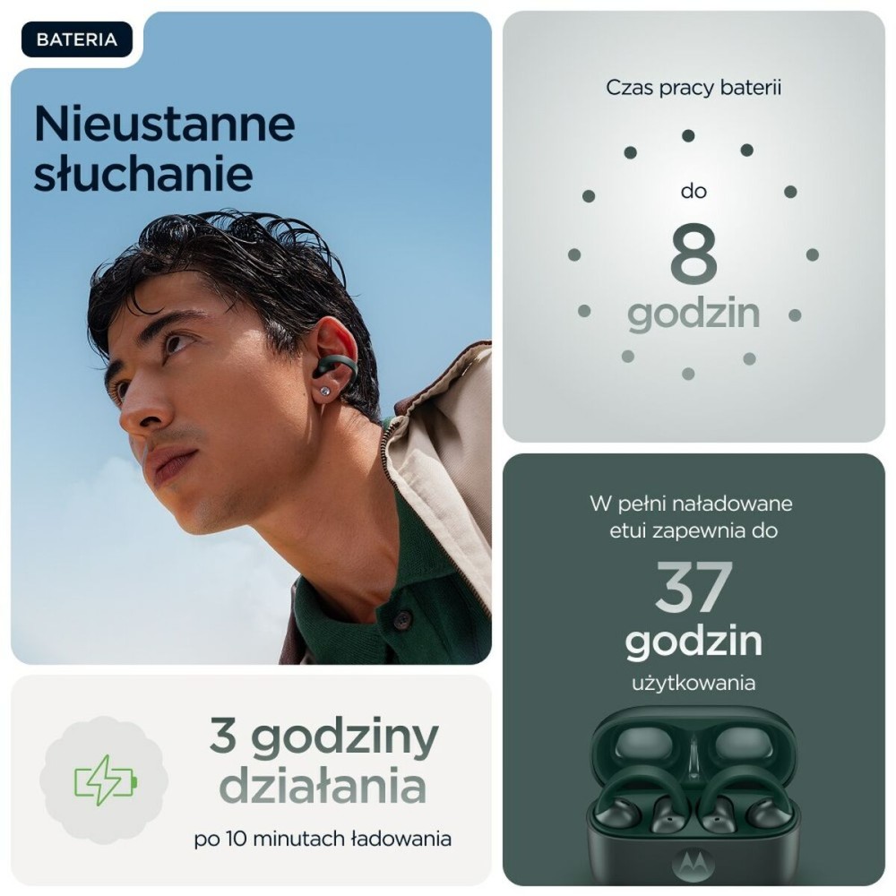 Bluetooth-Kopfhörer Motorola PG38C07165 grün