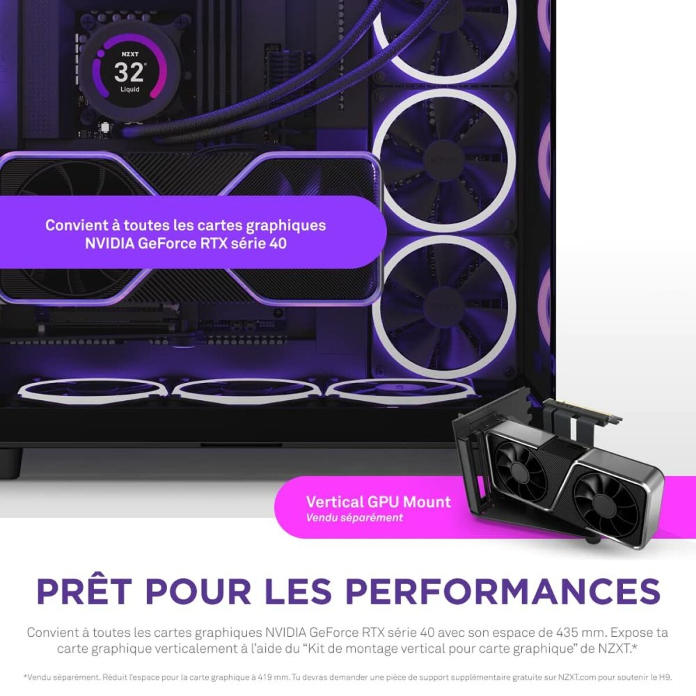 Boîtier ATX semi-tour NZXT H9 Elite Noir