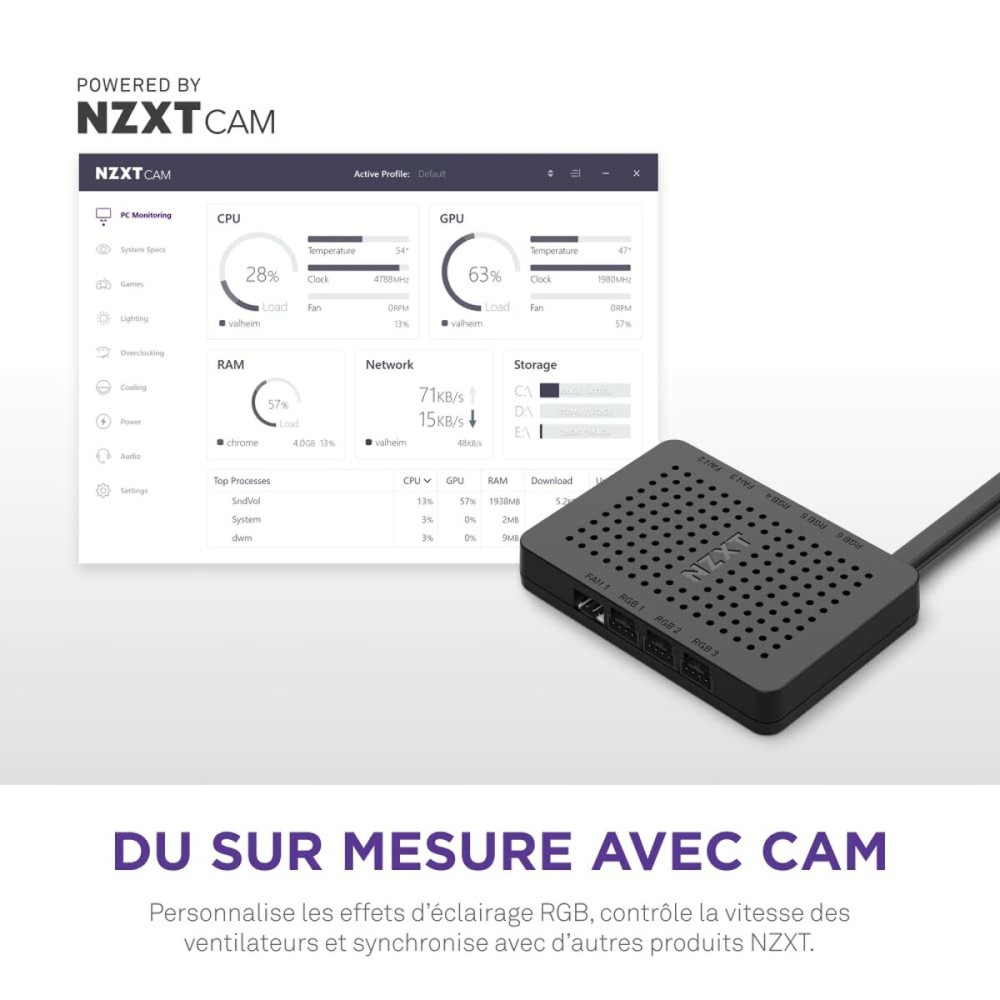 Boîtier ATX semi-tour NZXT H9 Elite Noir