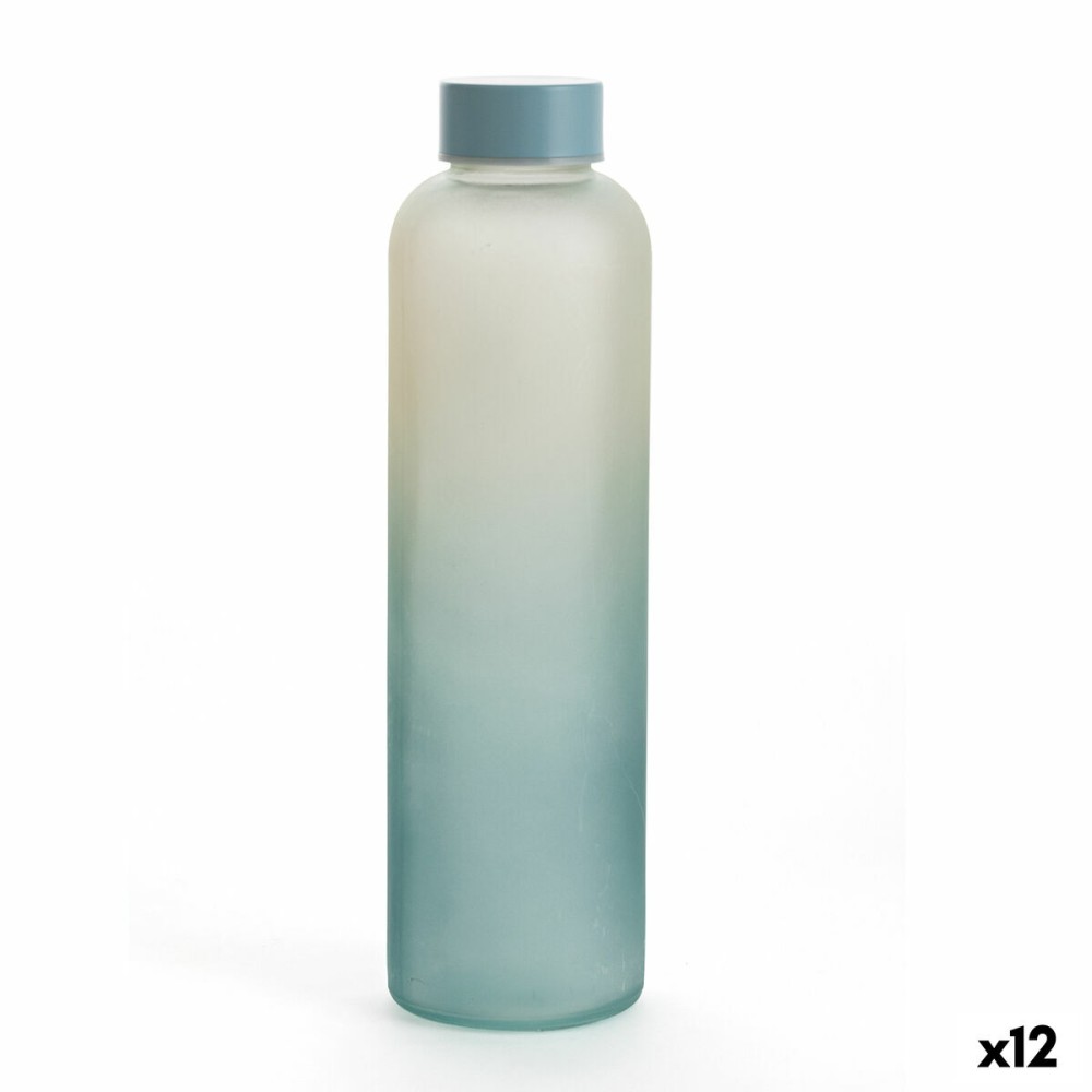 Bouteille d'eau Quid Quidate Bleu verre 600 ml (12 Unités)